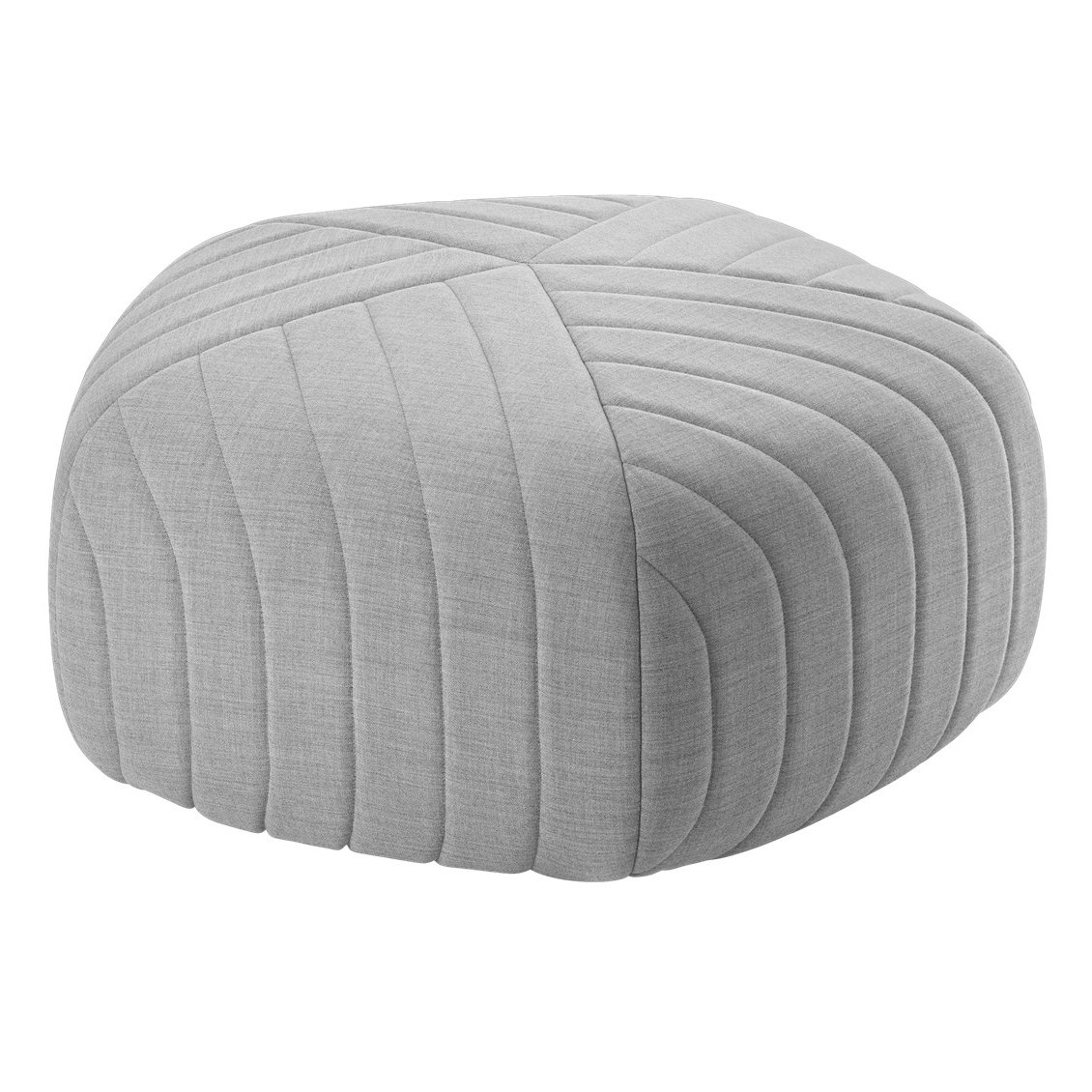 Muuto Five Pouf klein Hellgrau | Skandinavisches Design | Polsterhocker & Poufs | Grau