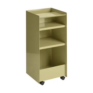 Folded Trolley Rollwagen offen - Dunkelbeige Grün, 37,4x38,7x37,2 cm - Muuto