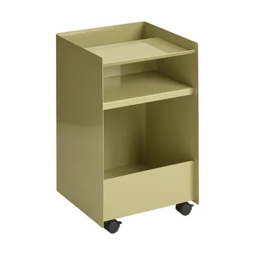 Folded Trolley Rollwagen offen - Dunkelbeige Grün 37,4x61,5x37,2 cm - Muuto