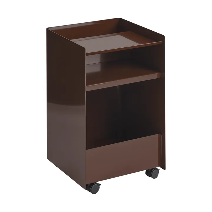 Folded Trolley Rollwagen offen - Dunkelrot 37,4x61,5x37,2 cm - Muuto