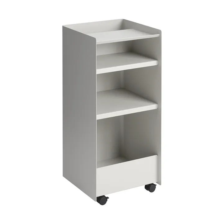 Folded Trolley Rollwagen offen - Grau, 37,4x38,7x37,2 cm - Muuto