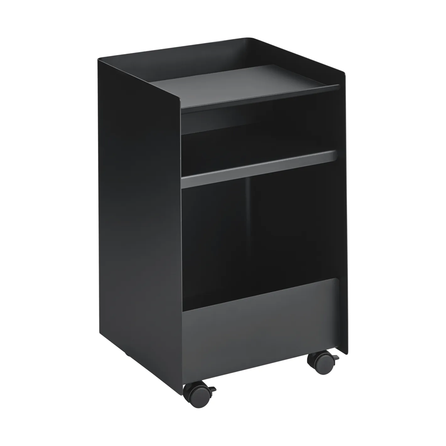 Folded Trolley Rollwagen offen, Schwarz, 37,4x61,5x37,2 cm Muuto