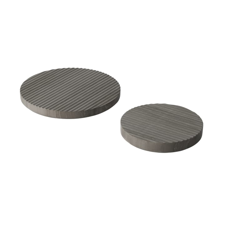 Groove Topfuntersetzer Marmor, Grau klein Muuto