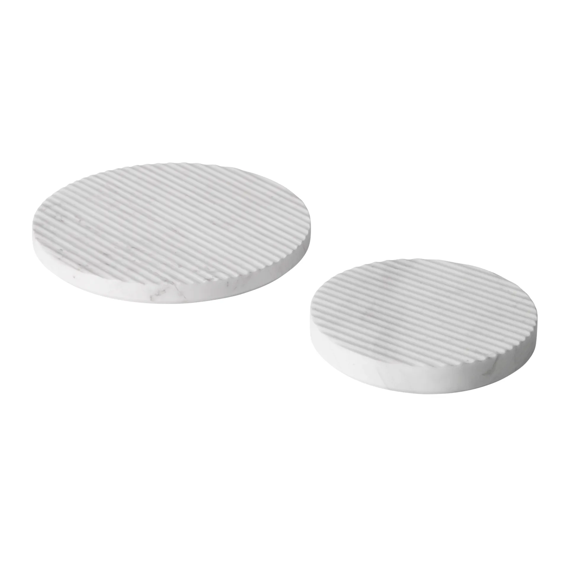 Groove Topfuntersetzer Marmor, Weiß klein Muuto