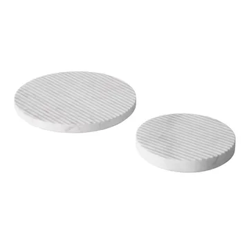 Groove Topfuntersetzer Marmor - Weiß klein - Muuto