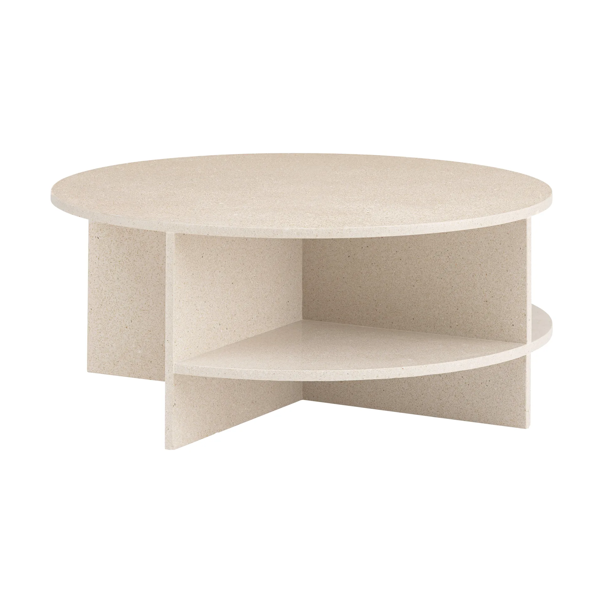 Halves Couchtisch, Light taupe-terrazzo, Ø85 cm Muuto