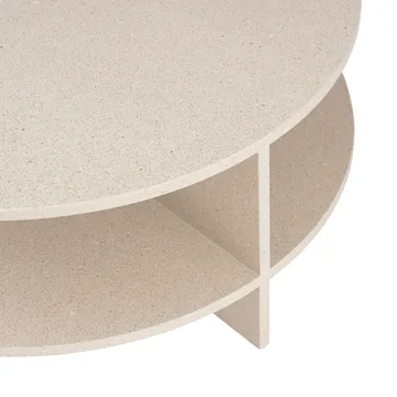 Halves Couchtisch - Light taupe-terrazzo, Ø85 cm - Muuto