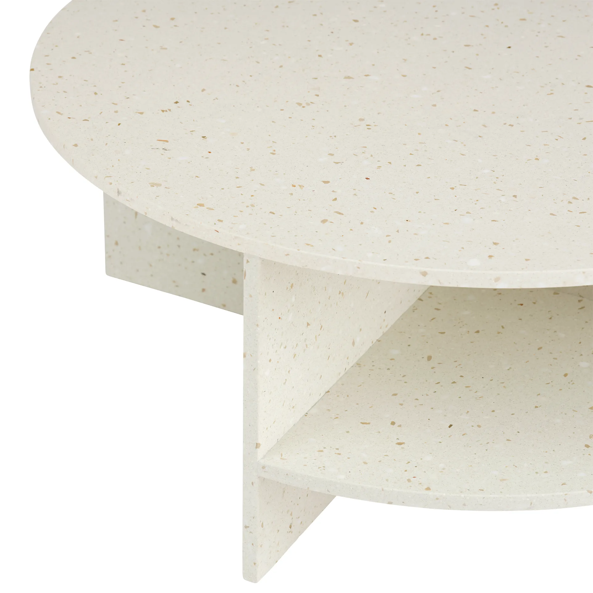 Halves Couchtisch, Off white-terrazzo, Ø85 cm Muuto