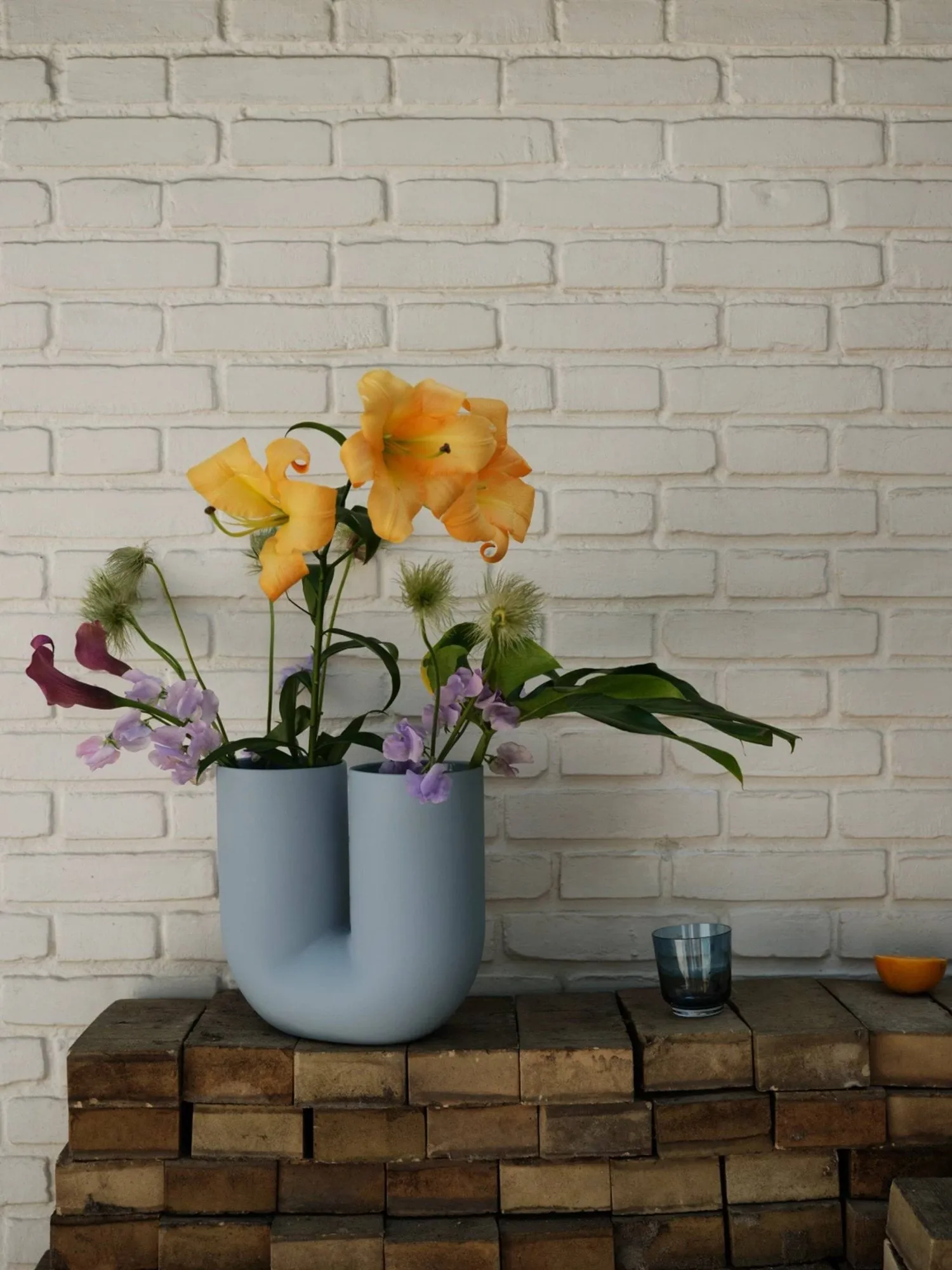 Kink Vase 26 cm, Hellblau Muuto