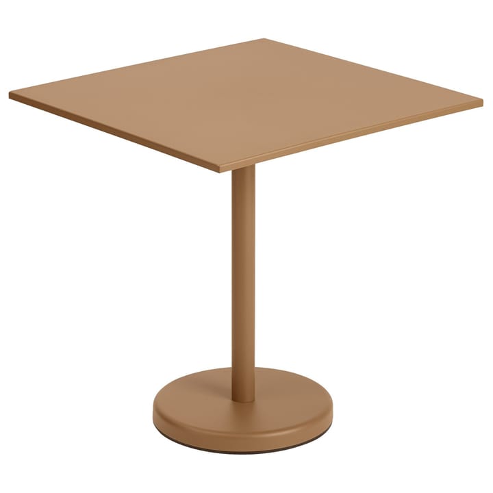 Linear Stahltisch 70 x 70cm - Burnt orange - Muuto