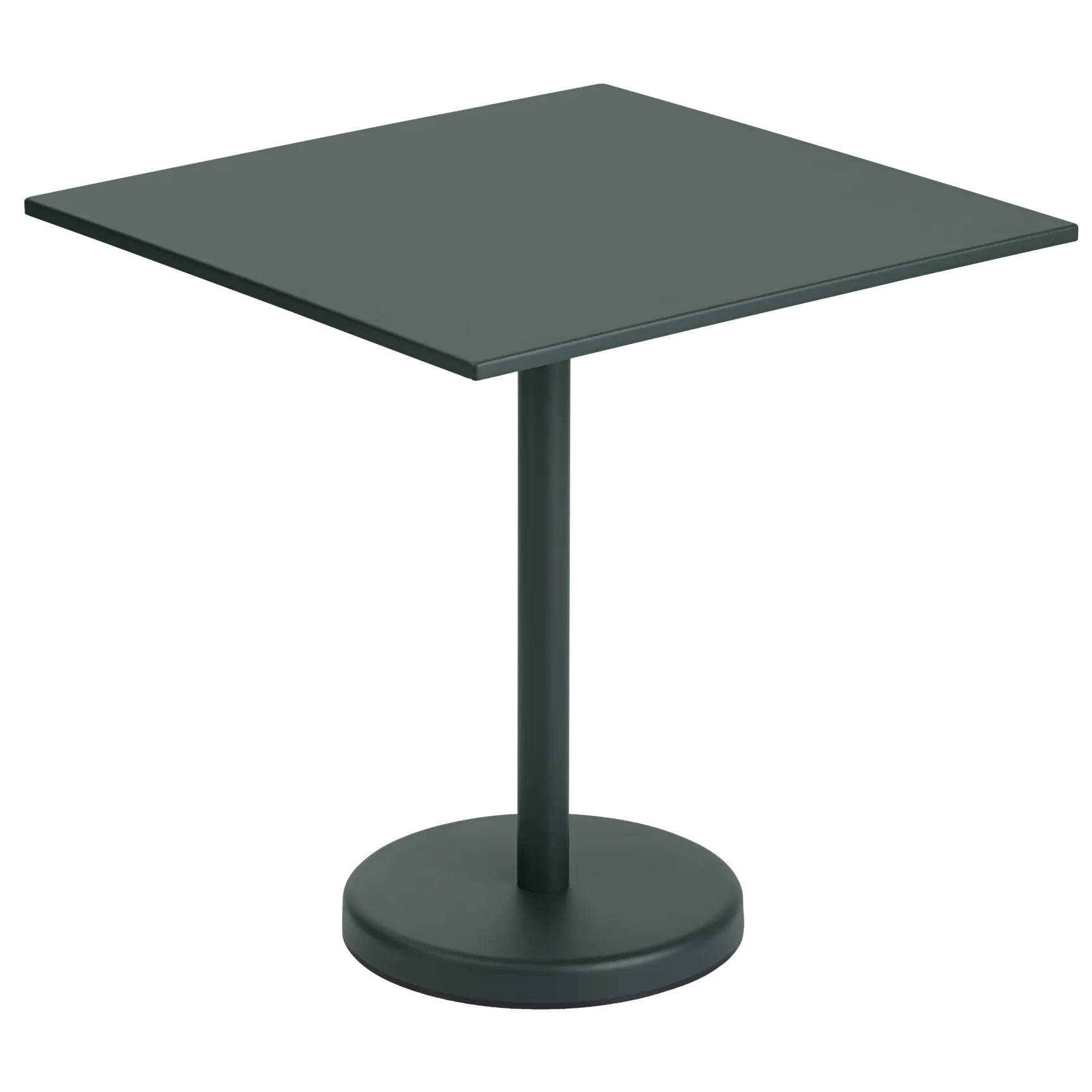 Linear Stahltisch 70 x 70cm, Dark green Muuto