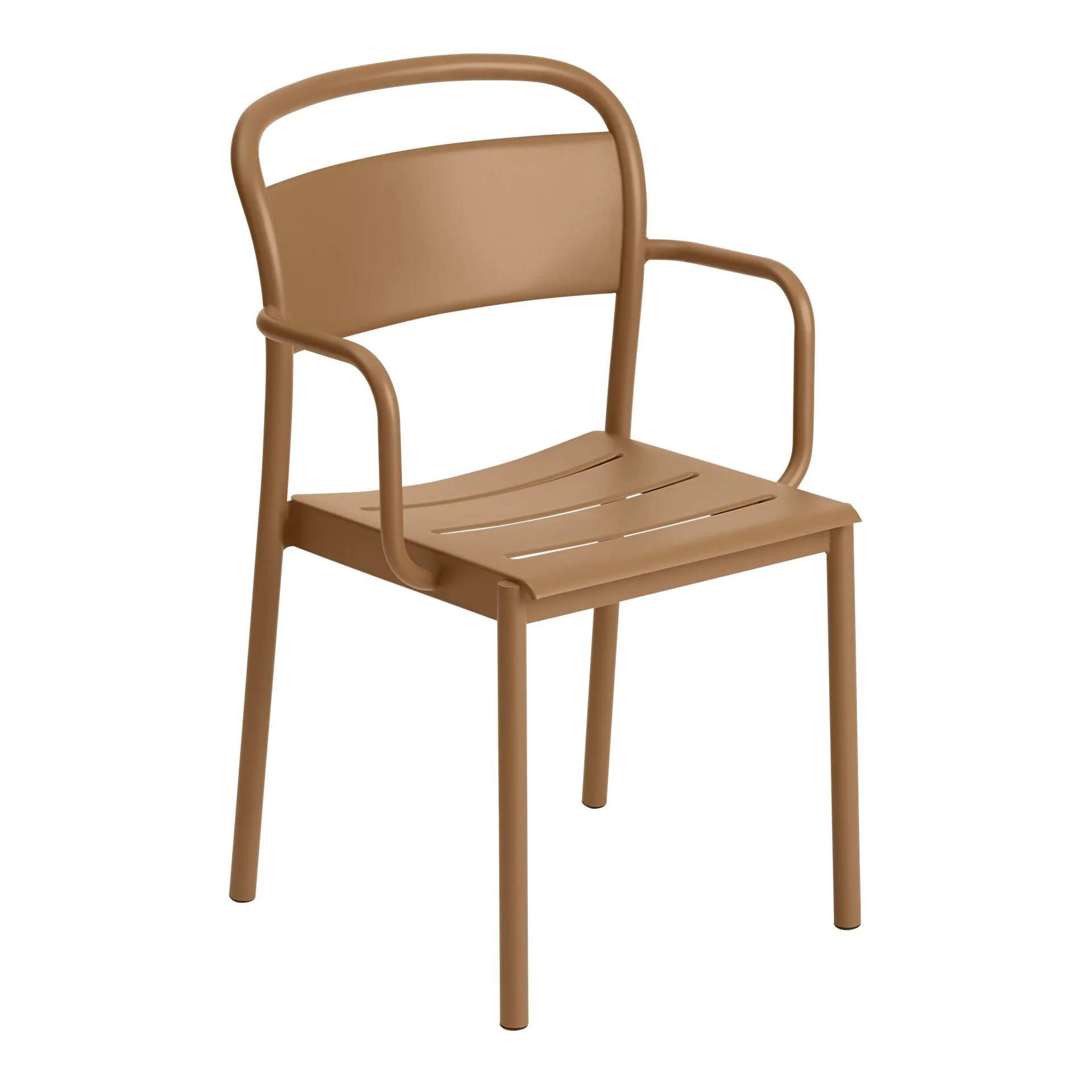 Linear steel armchair Armstuhl, Burnt orange Muuto