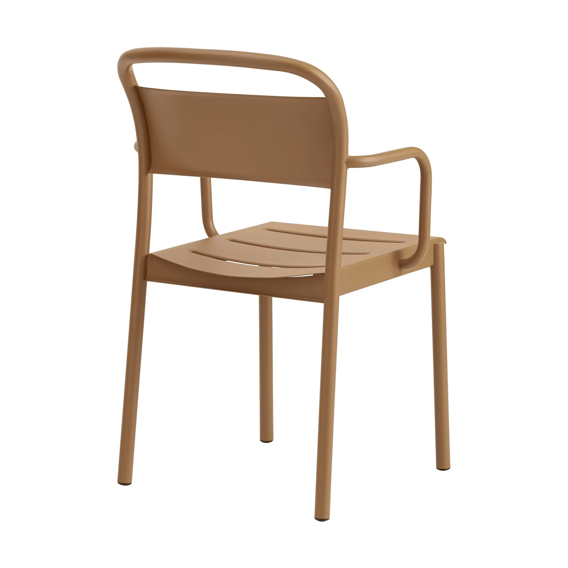 Linear steel armchair Armstuhl, Burnt orange Muuto