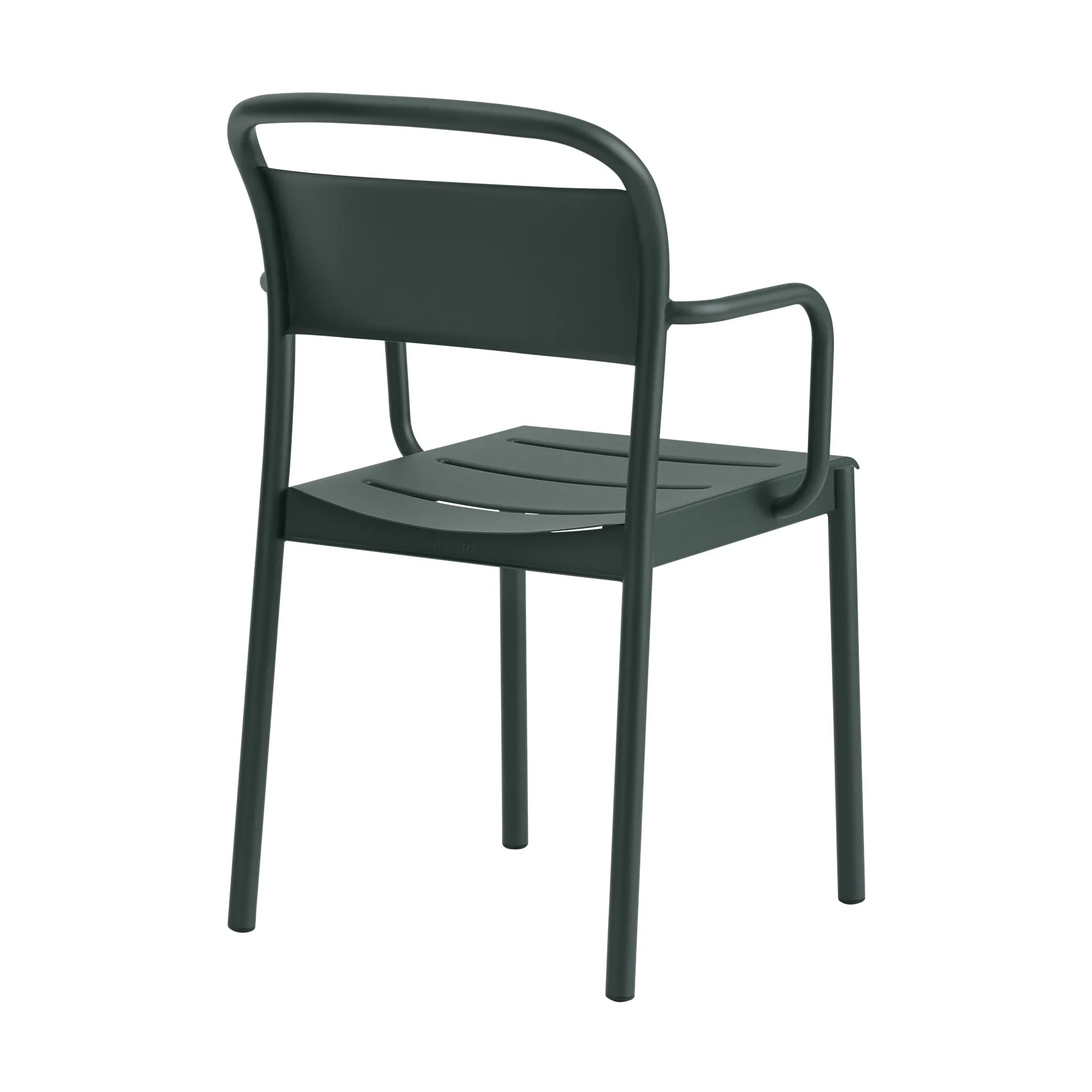 Linear steel armchair Armstuhl, Dark green Muuto