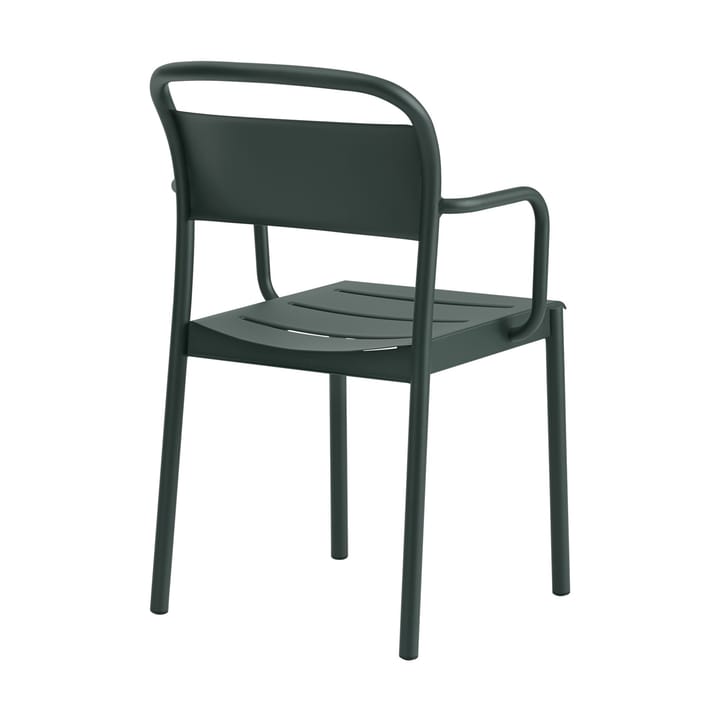 Linear steel armchair Armstuhl - Dark green - Muuto