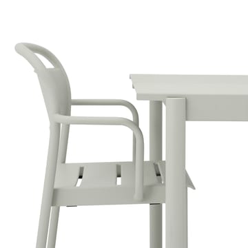 Linear steel armchair Armstuhl - Grey (RAL 7044) - Muuto
