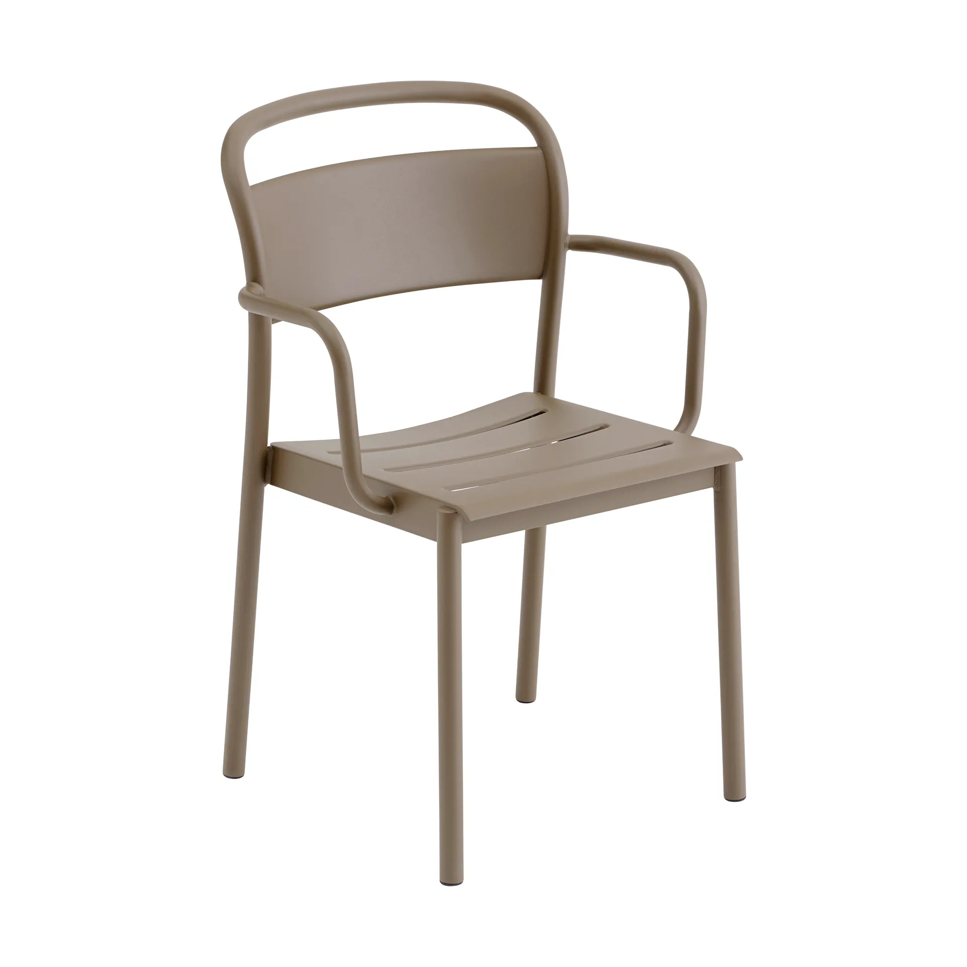 Linear steel armchair Armstuhl, Taupe Muuto