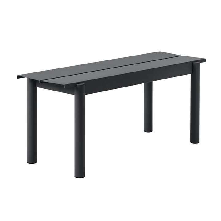 Linear steel bench Stahlbank 110cm - Black - Muuto