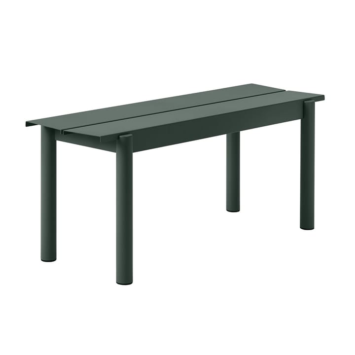 Linear steel bench Stahlbank 110cm - Dark green - Muuto
