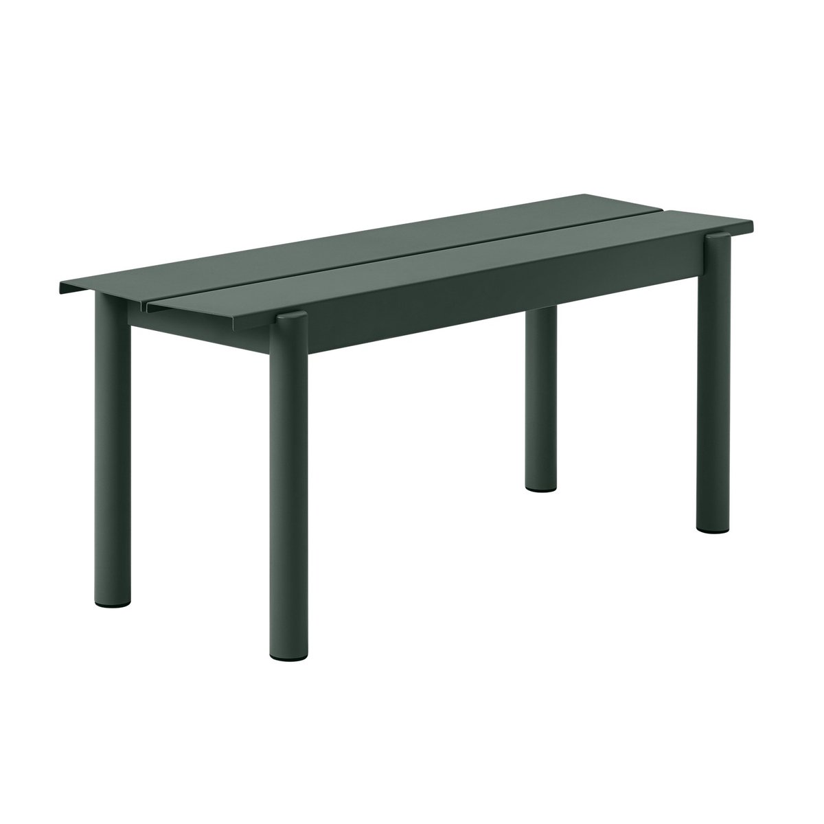 Muuto Linear steel bench Stahlbank 110cm Dark green
