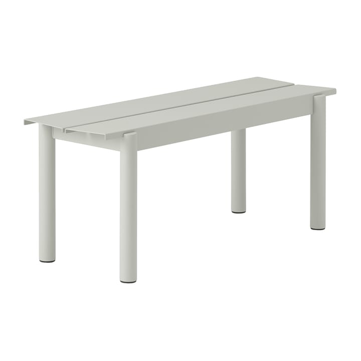 Linear steel bench Stahlbank 110cm - Grey (RAL 7044) - Muuto