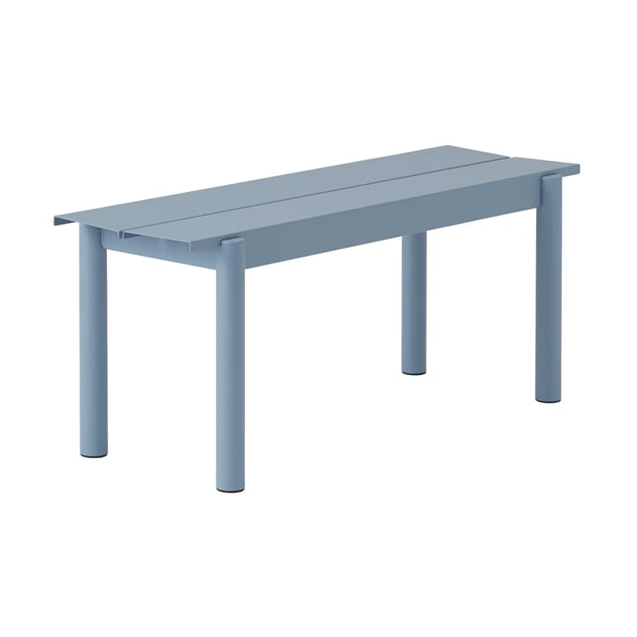 Linear steel bench Stahlbank 110cm - Pale blue - Muuto