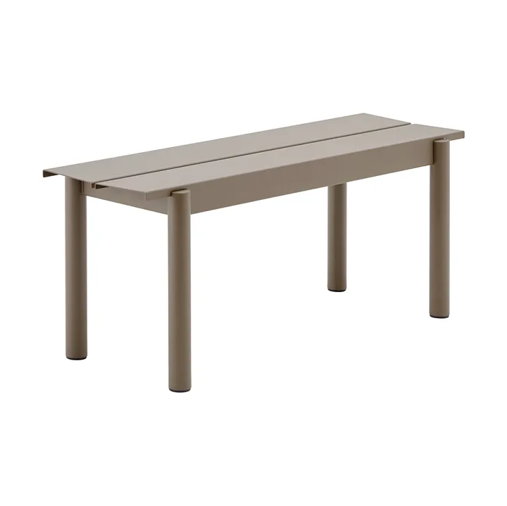 Linear steel bench Stahlbank 110cm - Taupe - Muuto