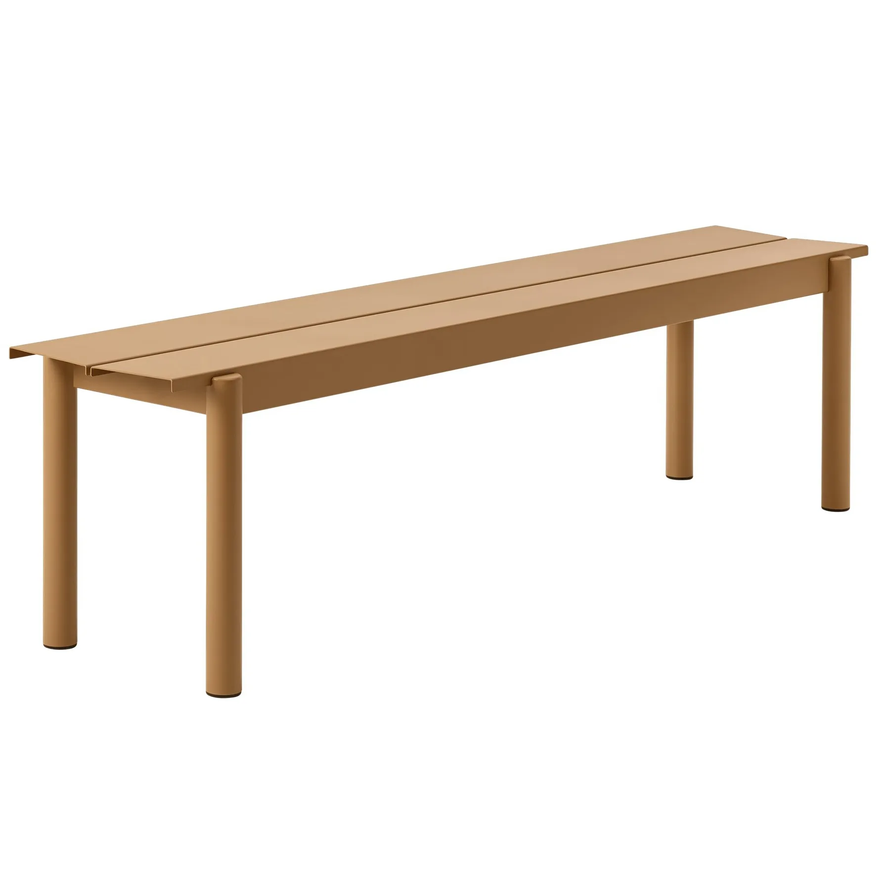 Linear steel bench Stahlbank 170cm, Burnt orange Muuto