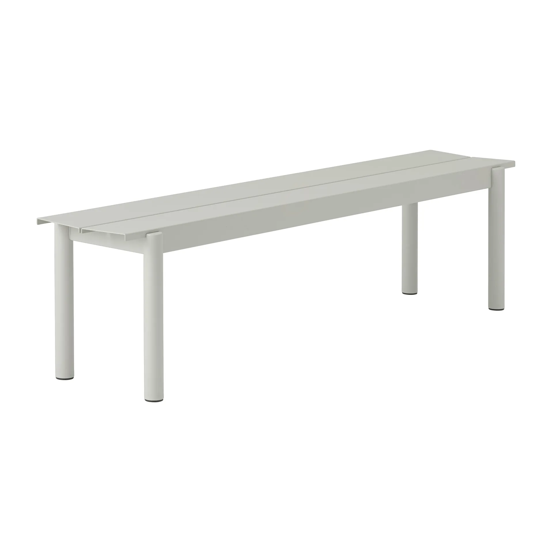 Linear steel bench Stahlbank 170cm, Grey (RAL 7044) Muuto