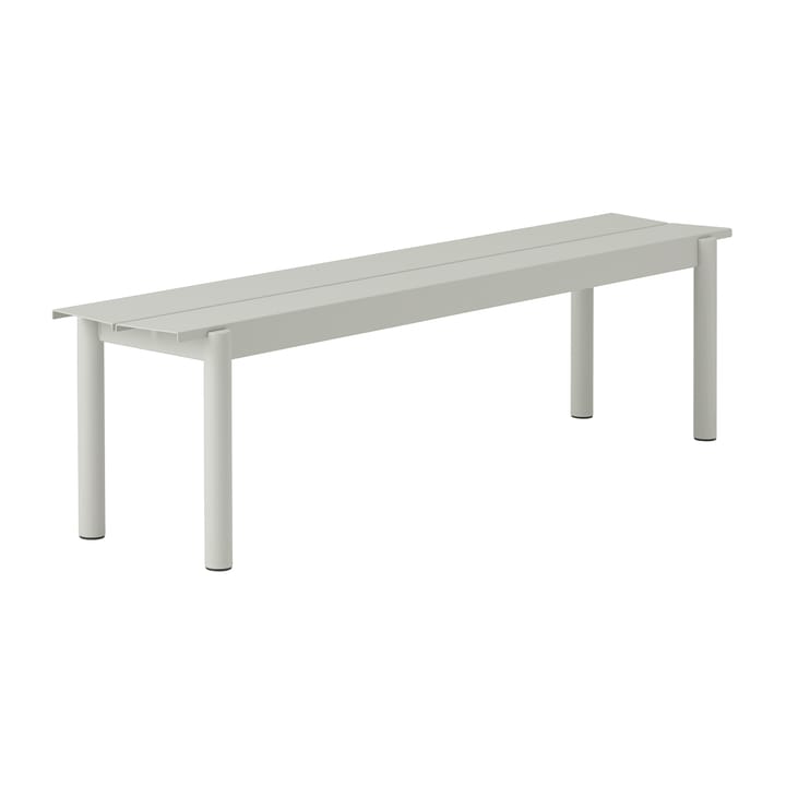 Linear steel bench Stahlbank 170cm - Grey (RAL 7044) - Muuto