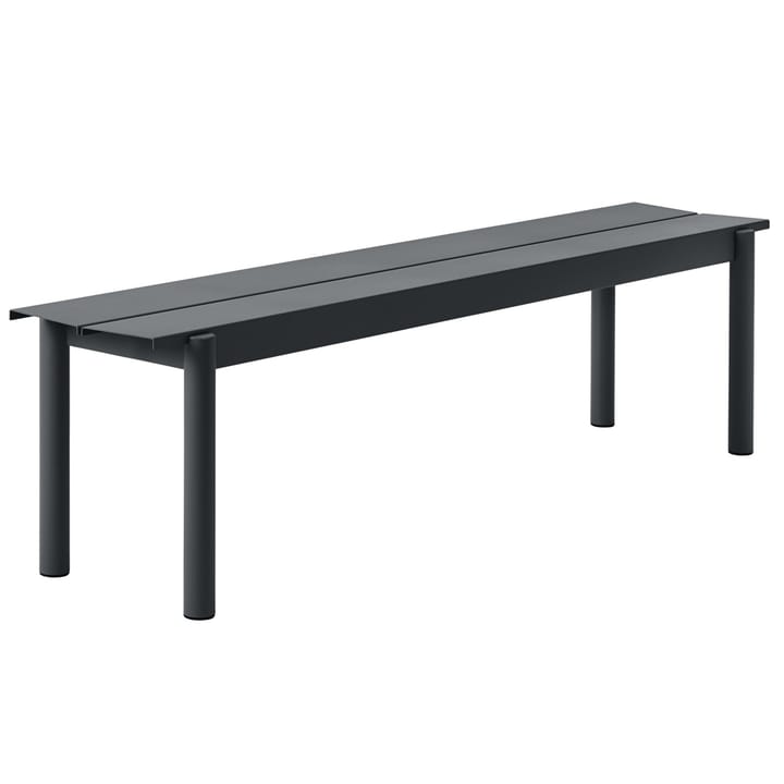 Linear steel bench Stahlbank 170cm - Schwarz - Muuto