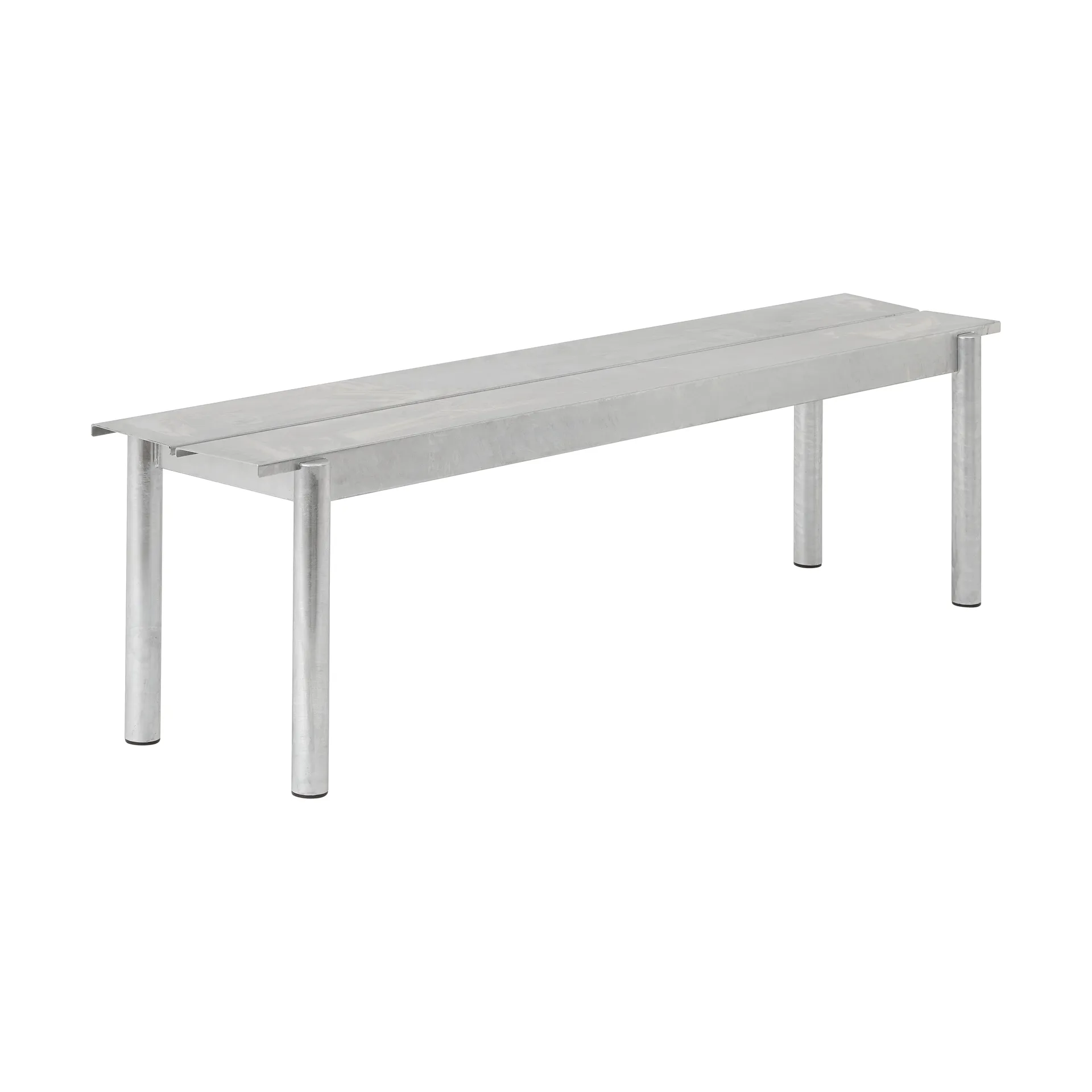 Linear steel bench Stahlbank 170cm, Warm galvanized steel Muuto