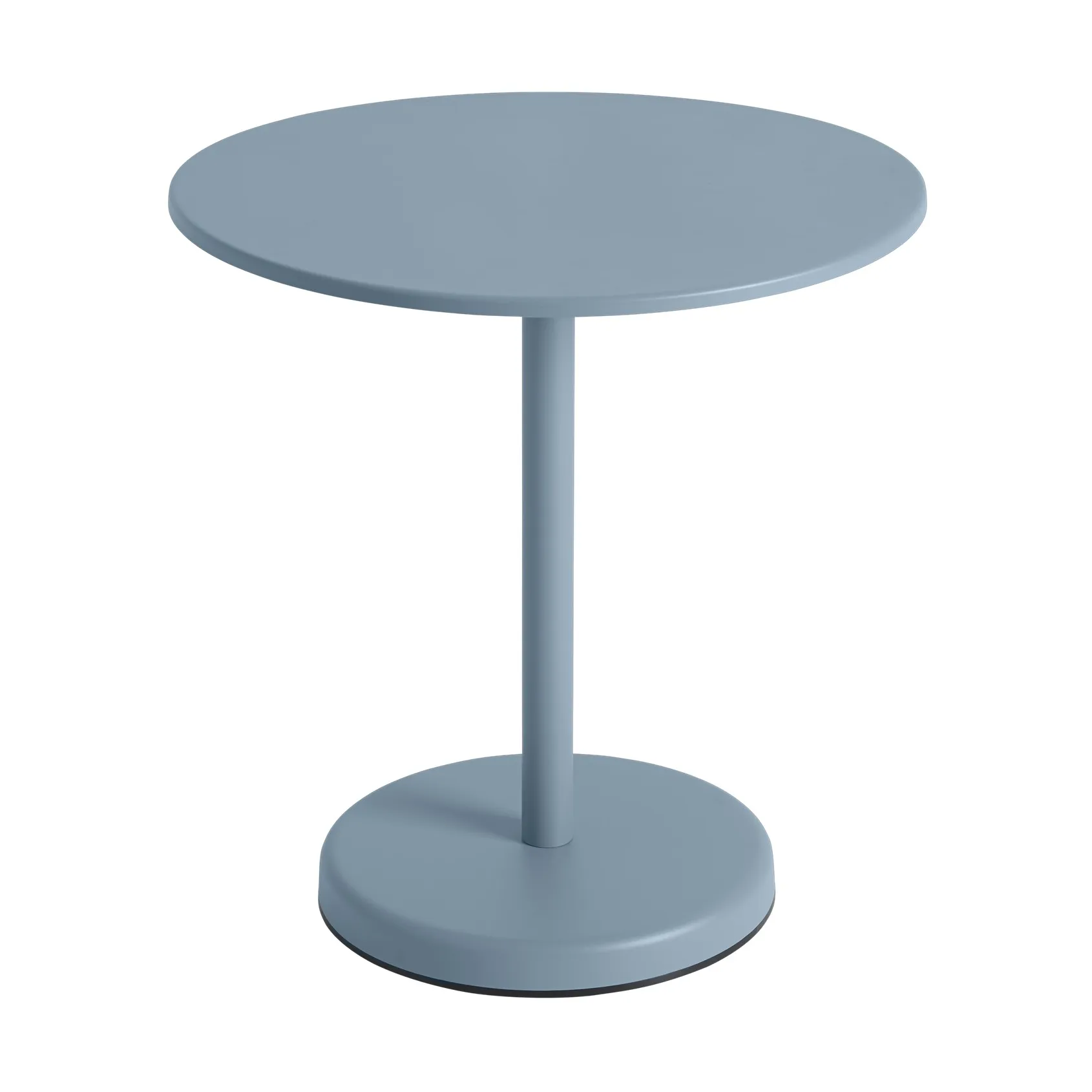 Linear Steel café table V2 Ø70 cm Pale Blue Muuto