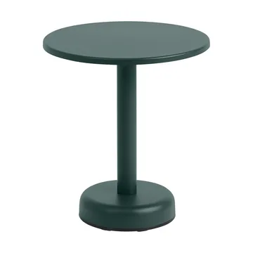 Linear Steel Couchtisch - Dark green, Ø42x47 cm - Muuto