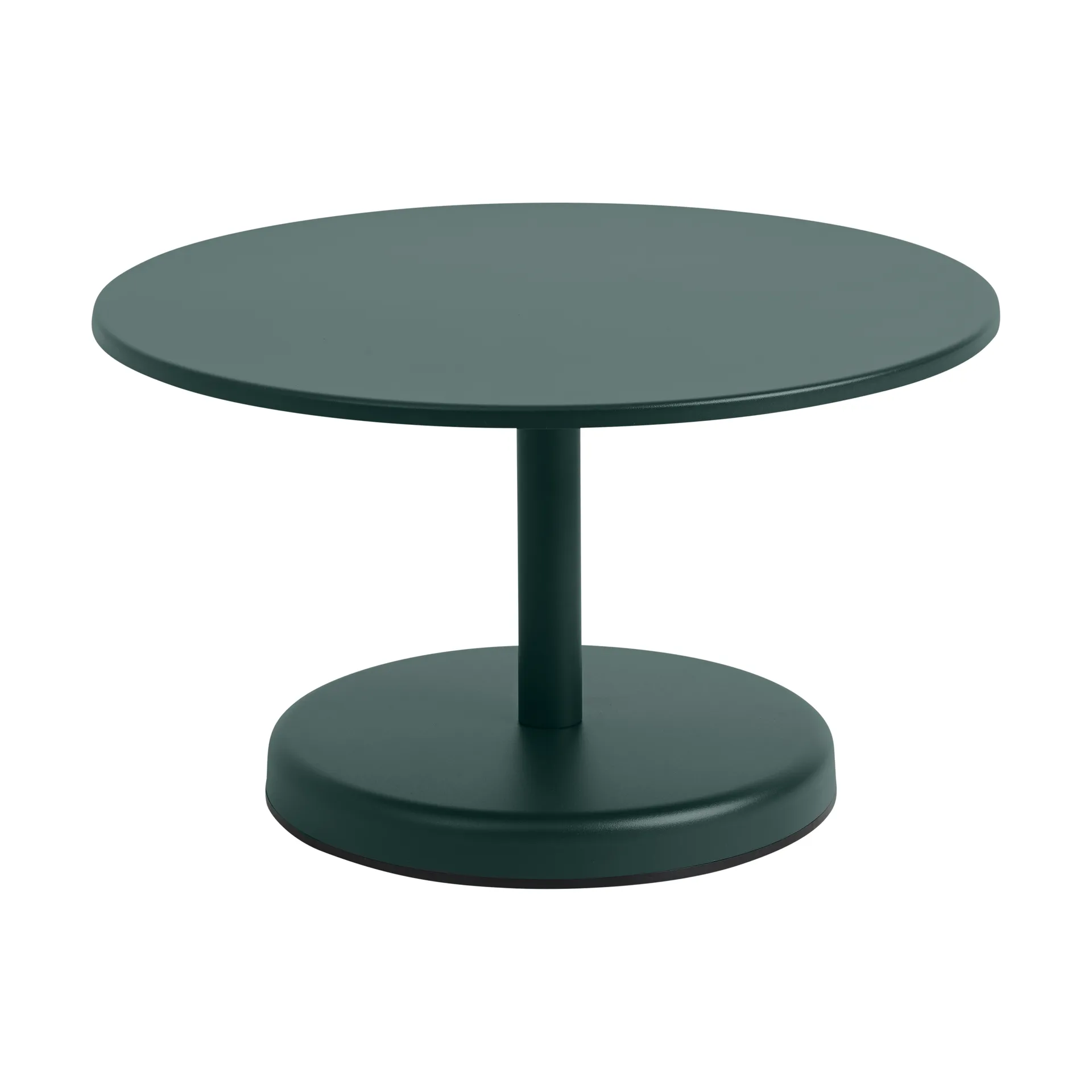 Linear Steel Couchtisch, Dark green, Ø70x40 cm Muuto