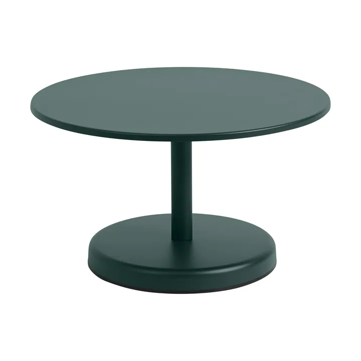 Linear Steel Couchtisch - Dark green, Ø70x40 cm - Muuto
