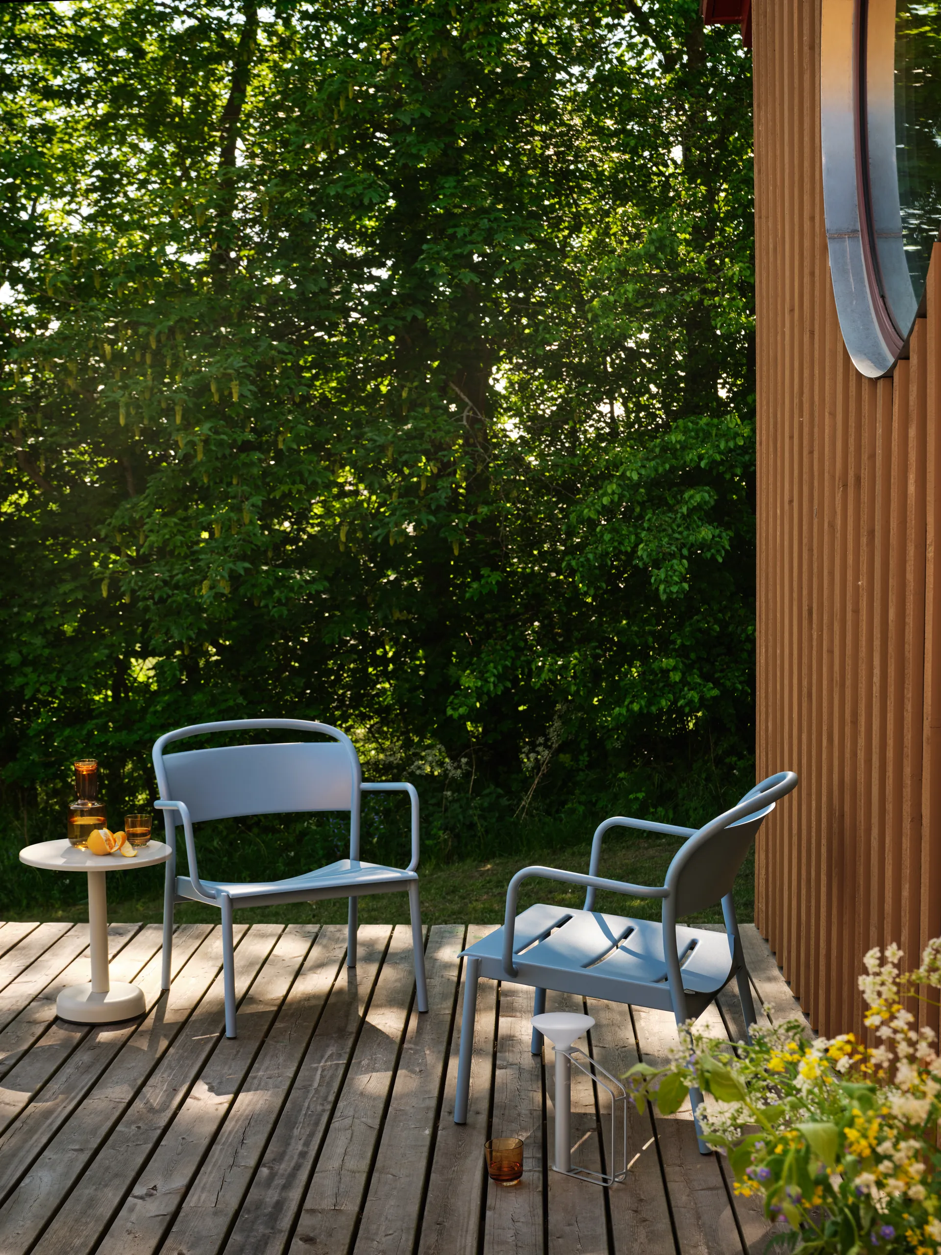 Linear Steel Couchtisch, Grey, Ø42x47 cm Muuto