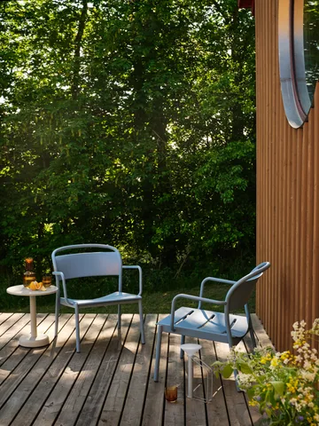 Linear Steel Couchtisch - Grey, Ø42x47 cm - Muuto