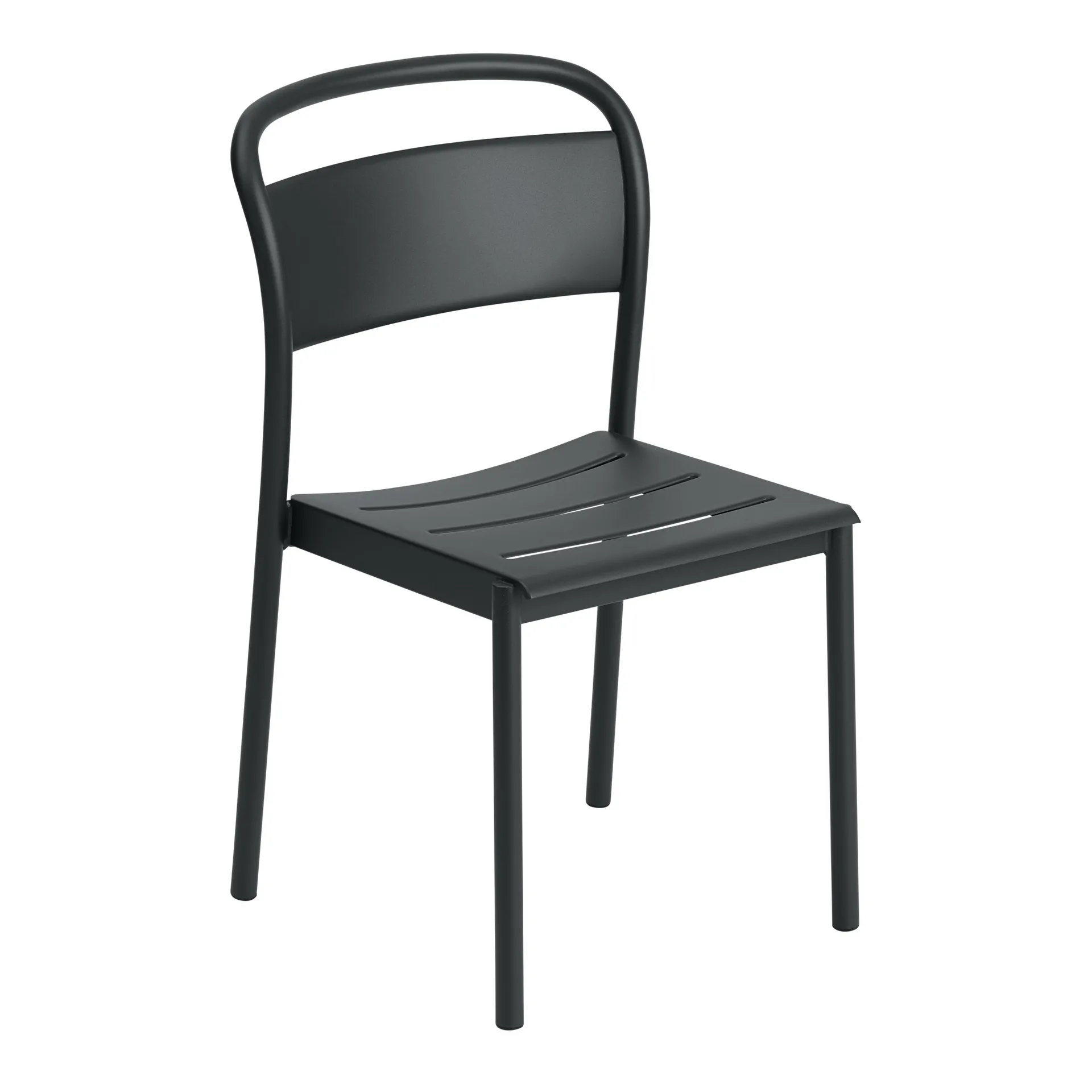 Linear steel side chair Stahlstuhl, Black Muuto