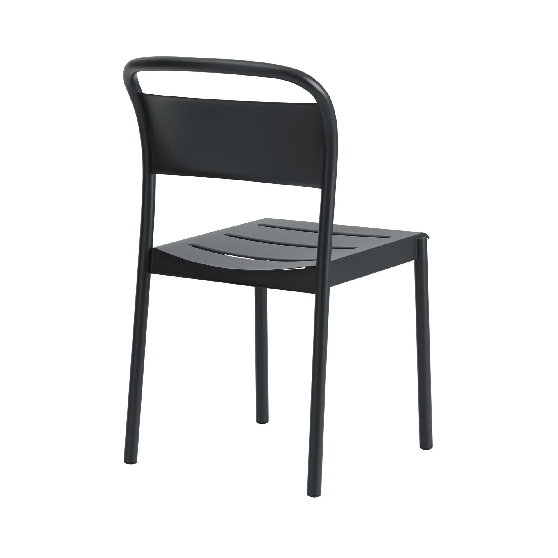 Linear steel side chair Stahlstuhl, Black Muuto