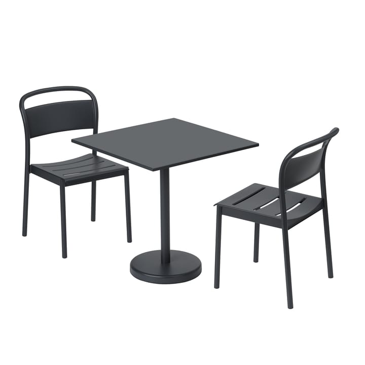 Linear steel side chair Stahlstuhl - Black - Muuto