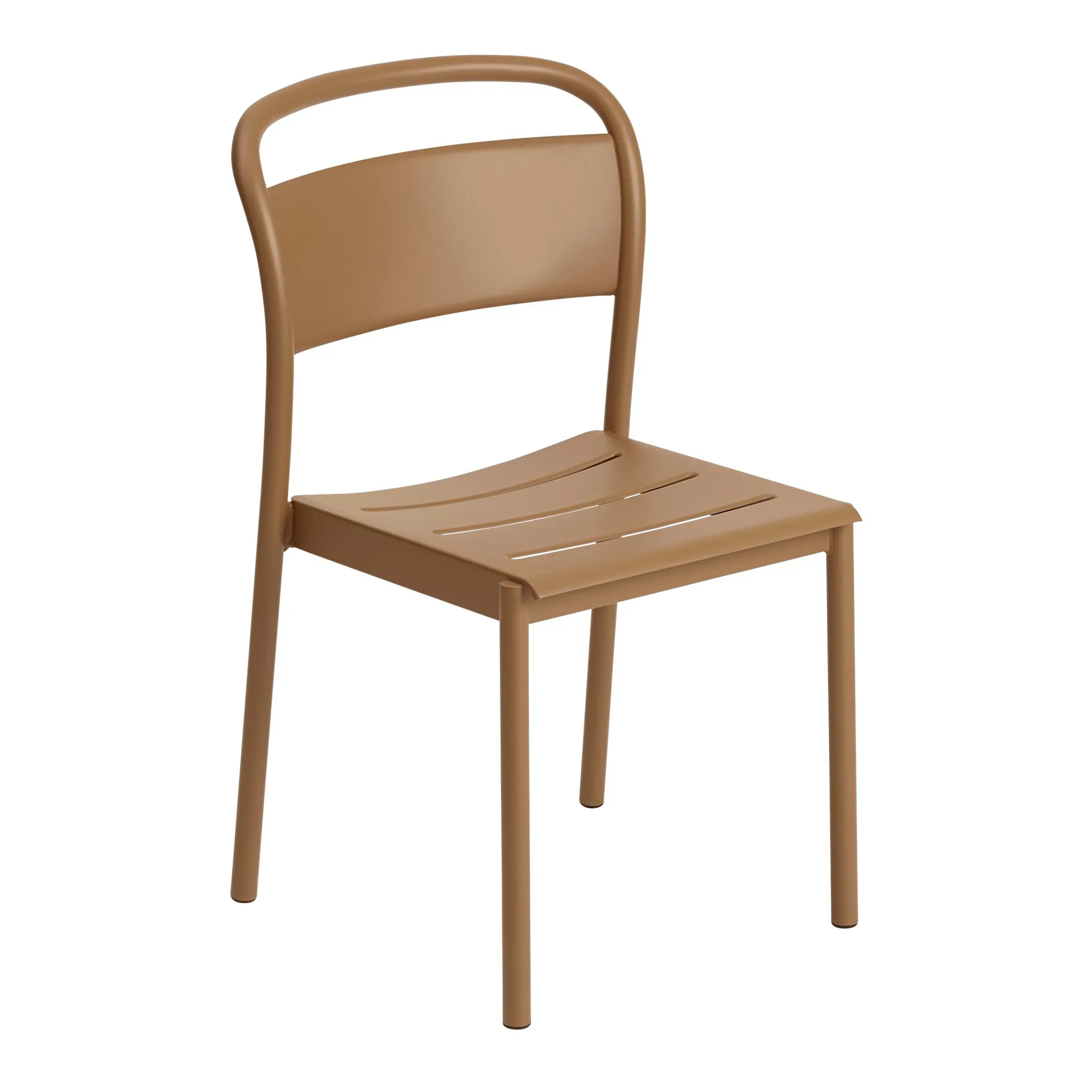 Linear steel side chair Stahlstuhl, Burnt orange Muuto