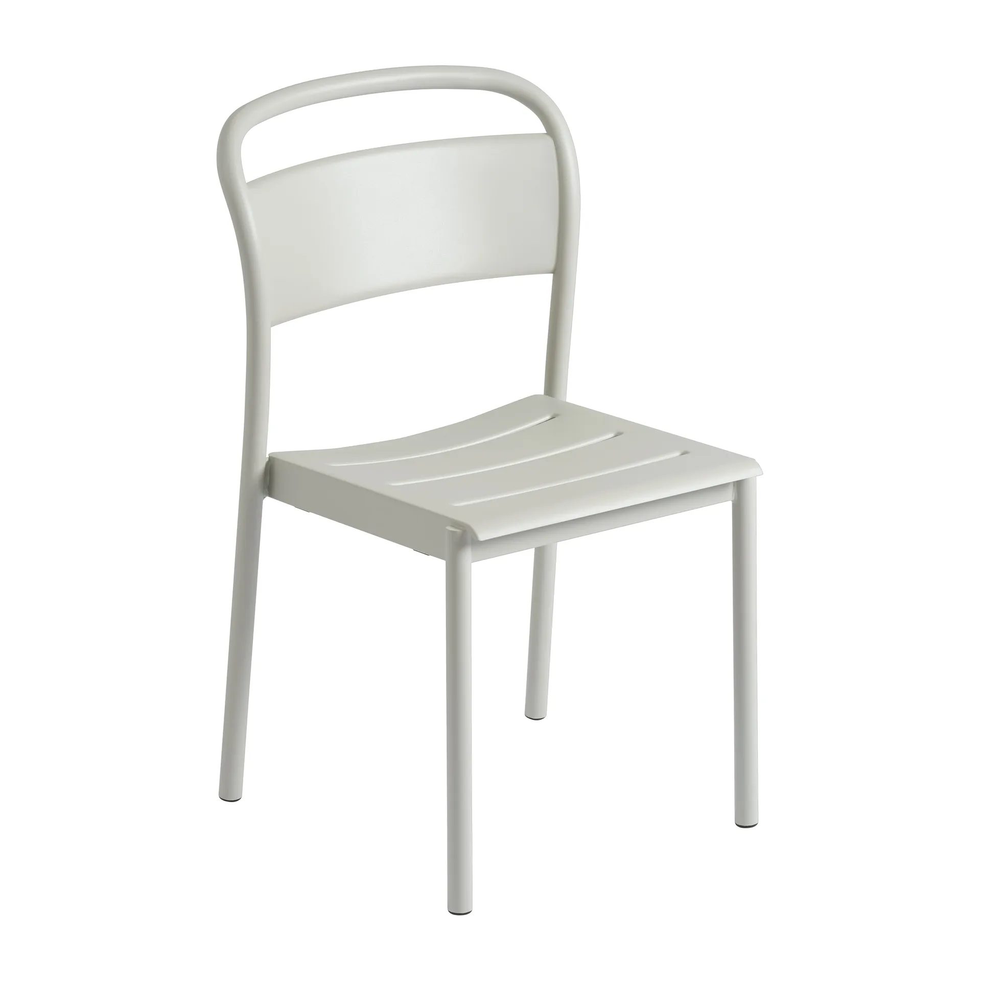 Linear steel side chair Stahlstuhl, Grey (RAL 7044) Muuto