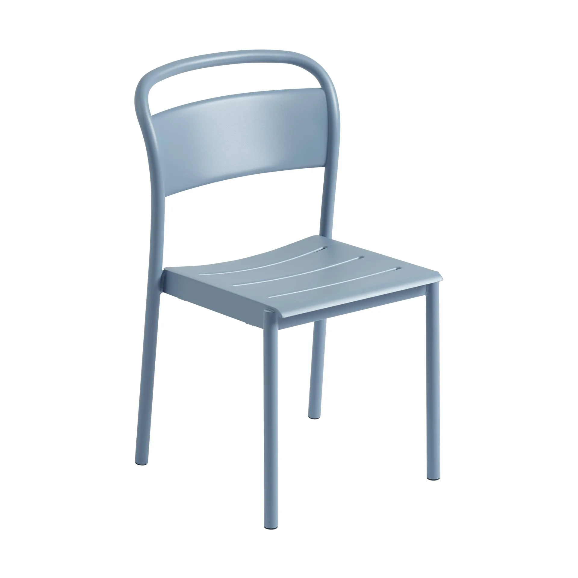 Linear steel side chair Stahlstuhl, Pale blue Muuto