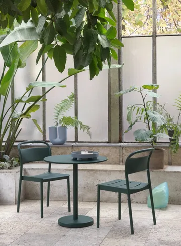 Linear steel side chair Stahlstuhl - Pale blue - Muuto