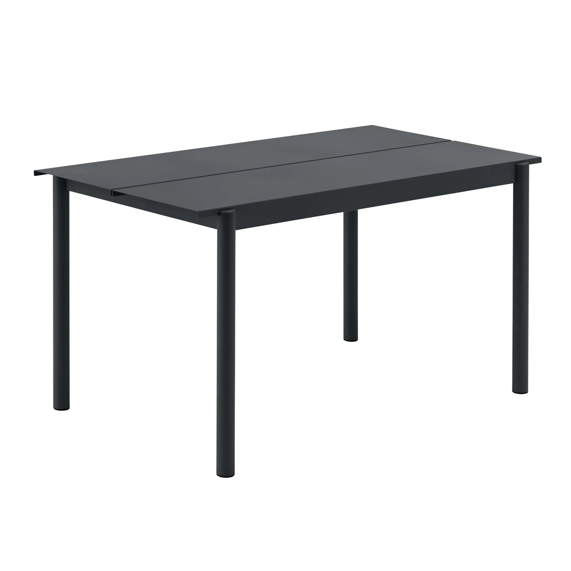 Linear steel table Stahltisch 140cm, Black Muuto