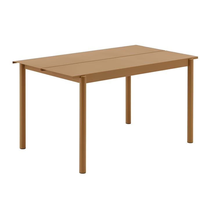 Linear steel table Stahltisch 140cm - Burnt orange - Muuto