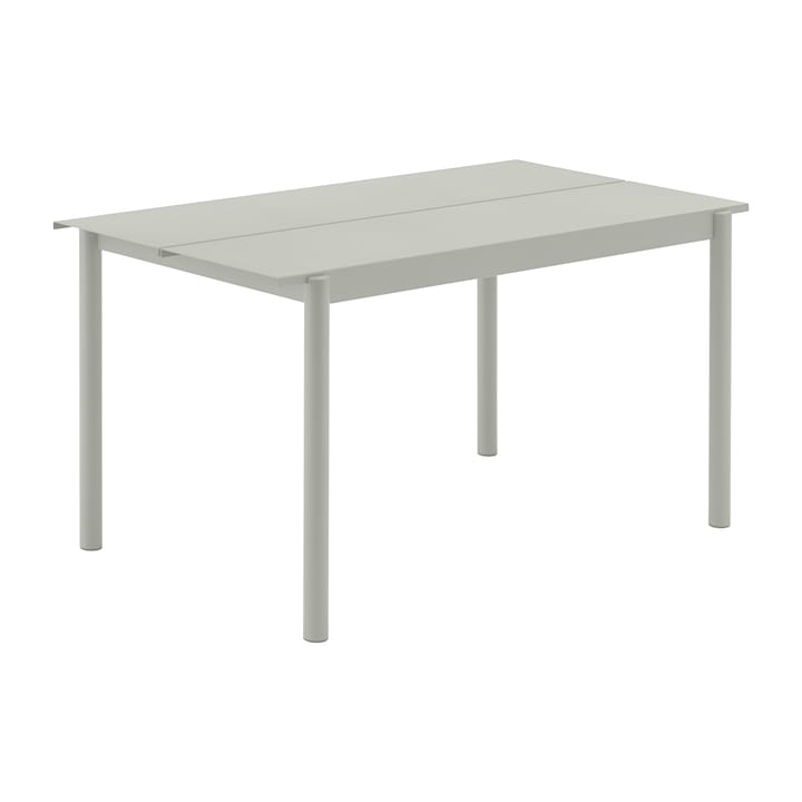 Linear steel table Stahltisch 140cm - Grey (RAL 7044) - Muuto