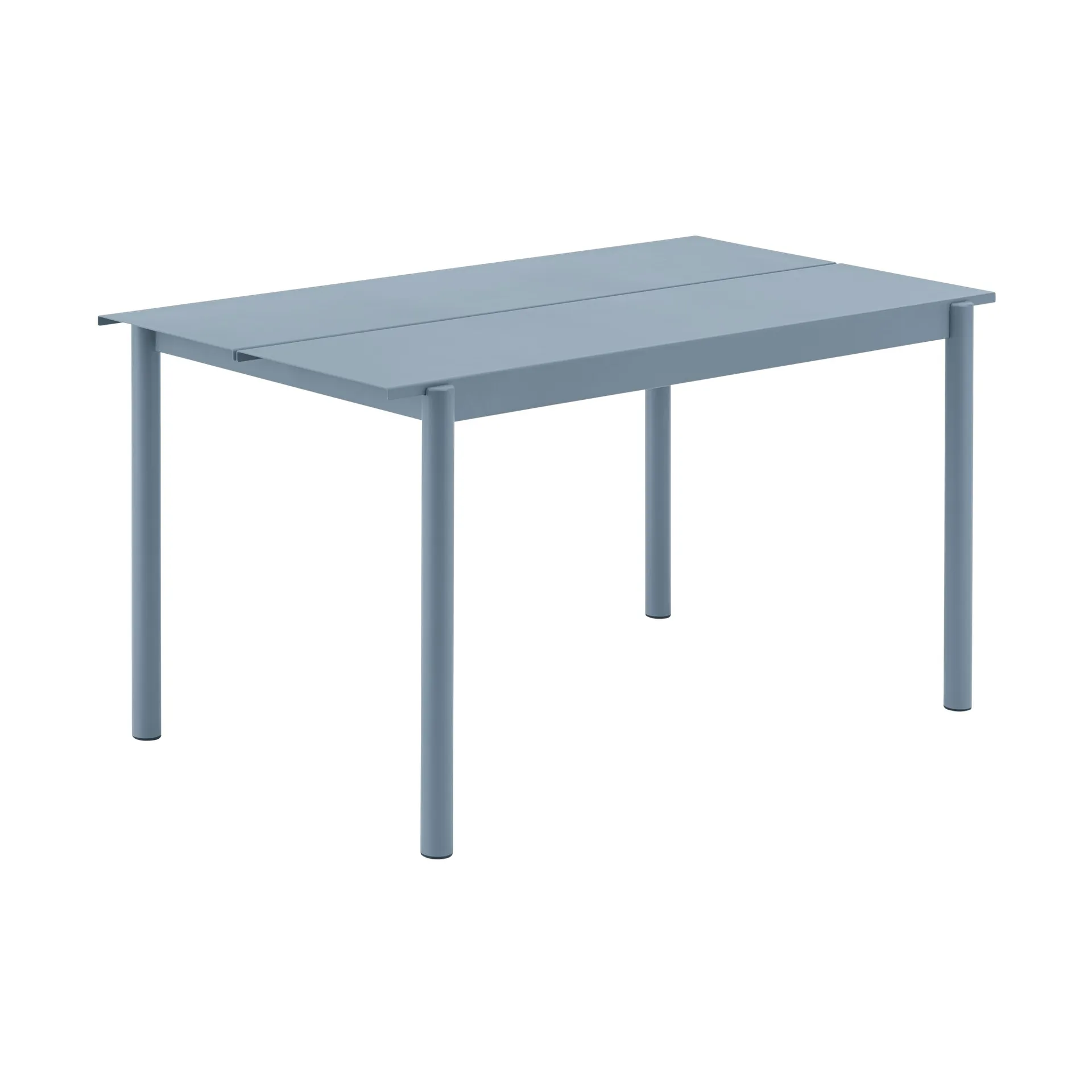 Linear steel table Stahltisch 140cm, Pale blue Muuto