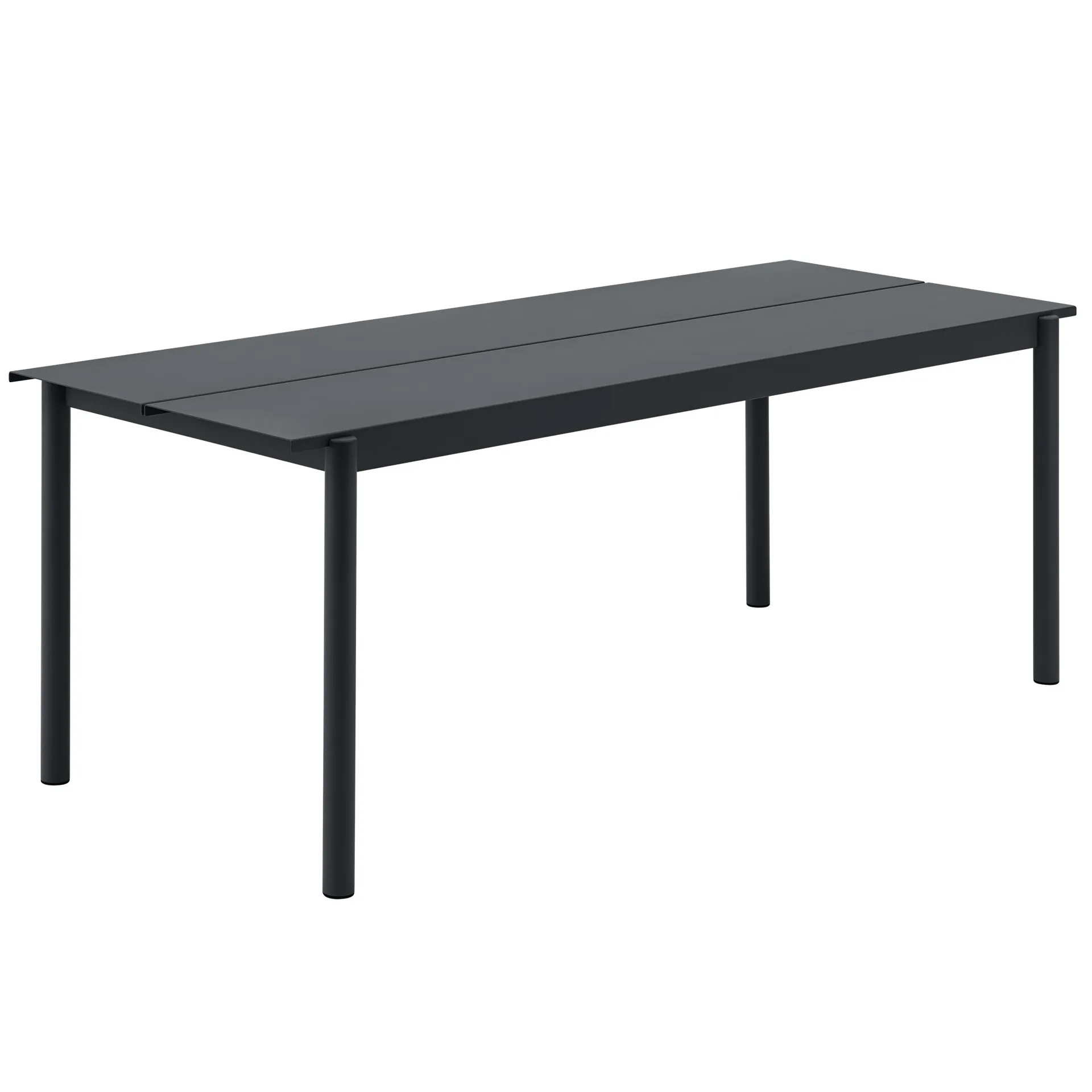 Linear steel table Stahltisch 75 x 200cm, Black Muuto